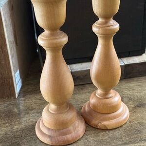 Elegant Wooden Candle Holders